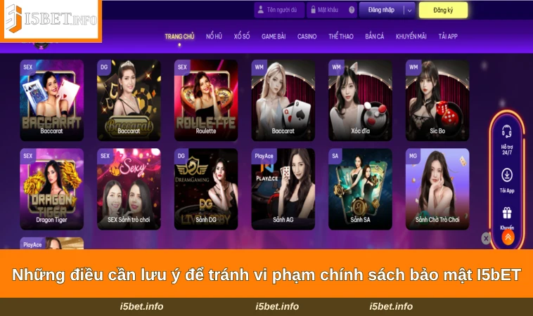 Chính Sách Bảo Mật I5BET 3 Những điều cần lưu ý để tránh vi phạm chính sách bảo mật I5bET