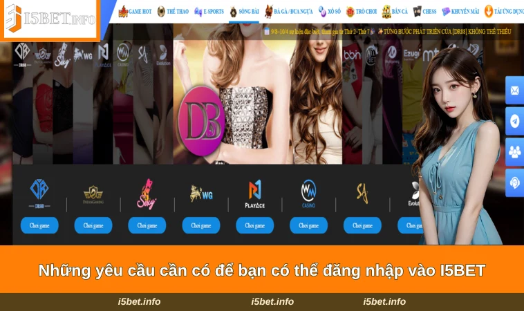 Đăng Nhập I5BET 1 Những yêu cầu cần có để bạn có thể đăng nhập vào I5BET