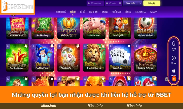 Liên Hệ I5BET 3 Những quyền lợi bạn nhận được khi liên hệ hỗ trợ từ I5BET