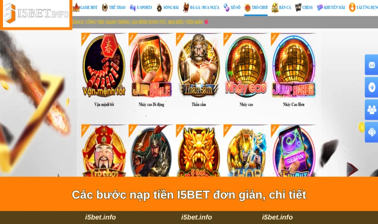 Nạp Tiền I5BET 2 Các bước nạp tiền I5BET đơn giản, chi tiết