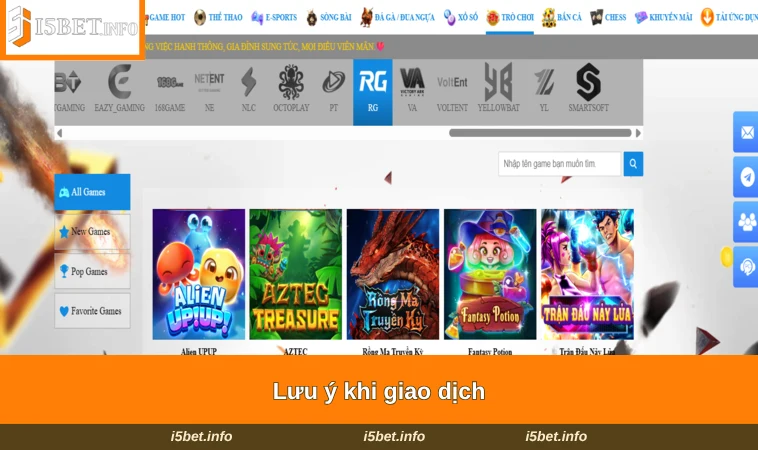 Lưu ý khi giao dịch